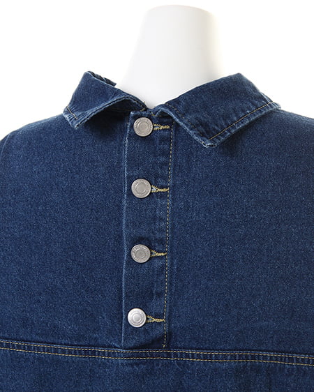 INGNI（イング） 後ろボタン抜き襟Gジャン ﾌﾞﾙｰ