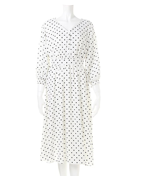 INGNI（イング） 柄ロング／ワンピース ｵﾌﾎﾜｲﾄ/ﾐｽﾞﾀﾏ