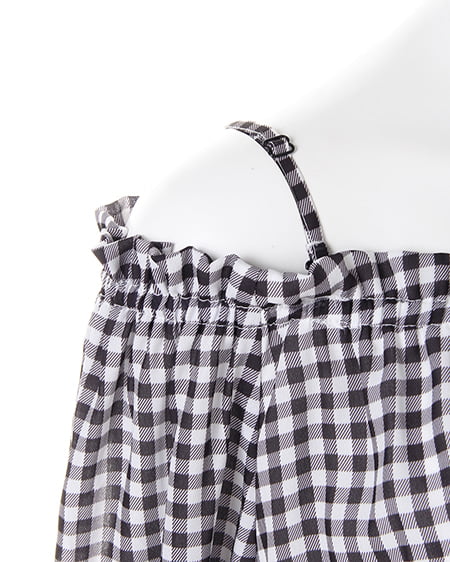 INGNI（イング） 柄オフショル／ワンピース ｸﾛ/ｷﾞﾝｶﾞﾑ