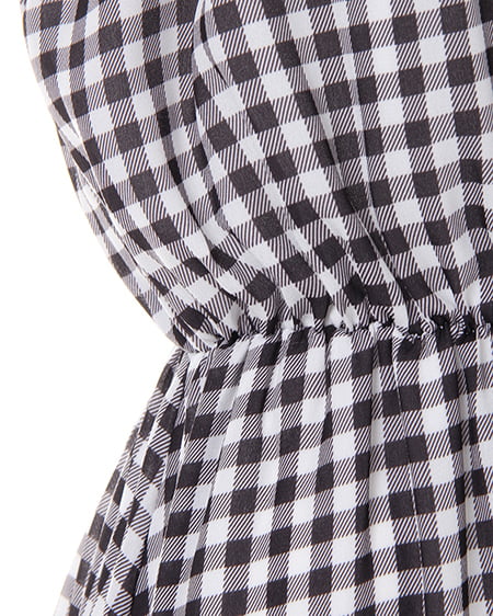 INGNI（イング） 柄オフショル／ワンピース ｸﾛ/ｷﾞﾝｶﾞﾑ