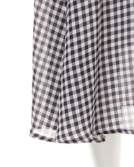 INGNI（イング） 柄オフショル／ワンピース ｸﾛ/ｷﾞﾝｶﾞﾑ