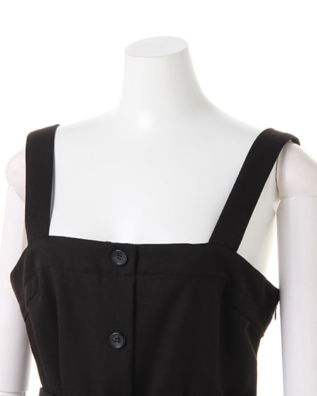 INGNI（イング） 前ボタンフレア／ジャンスカ ｸﾛ