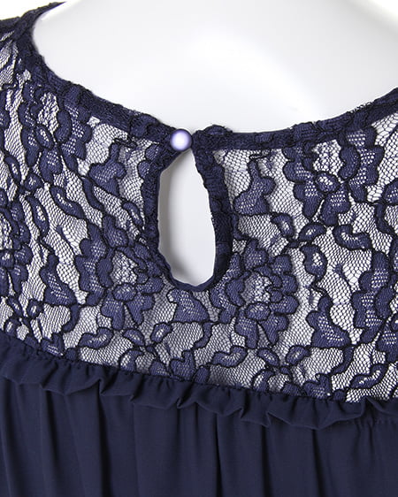 INGNI(イング) レースレイヤー肩開きシフォン/ワンピース コン