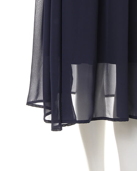 INGNI(イング) レースレイヤー肩開きシフォン/ワンピース コン