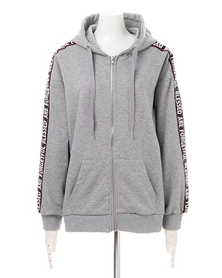 INGNI（イング） スウェット袖・フードロゴパーカー／チュニック／A ｸﾞﾚｰ