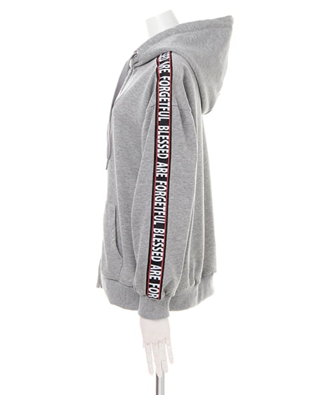 INGNI（イング） スウェット袖・フードロゴパーカー／チュニック／A ｸﾞﾚｰ