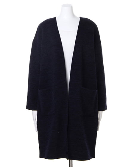 INGNI(イング) ミル起毛Vネック/コーディガン/A コン/グレー