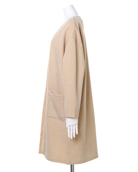 INGNI(イング) ミル起毛Vネック/コーディガン/A ベージュ/オフホワイト