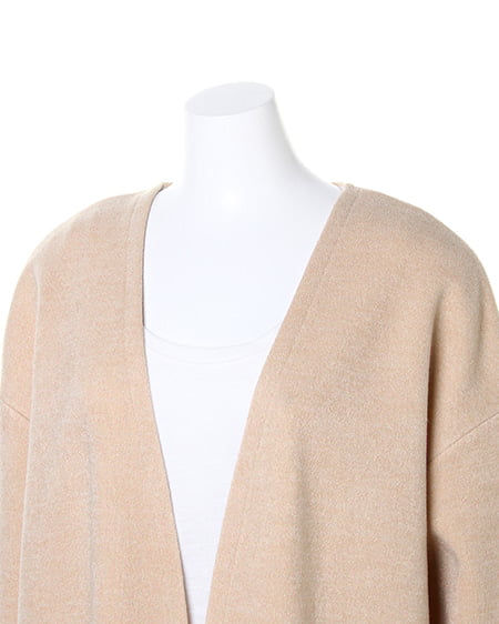 INGNI(イング) ミル起毛Vネック/コーディガン/A ベージュ/オフホワイト