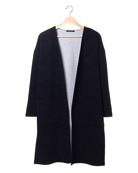 INGNI(イング) ミル起毛Vネック／コーディガン／A コン/グレー