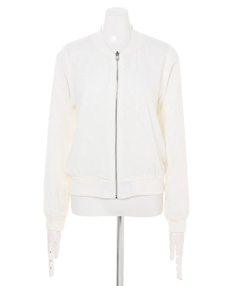 INGNI（イング） レースリバーシブルブルゾン ｵﾌﾎﾜｲﾄ