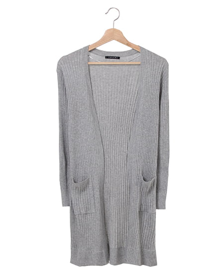 INGNI(イング) リブロングVカーデ グレー