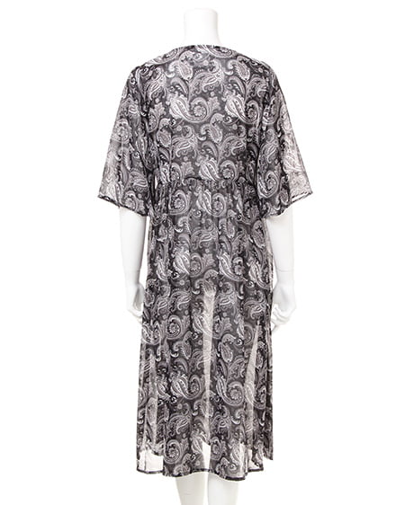 INGNI（イング） ペイズリー柄ガウン ｸﾛ