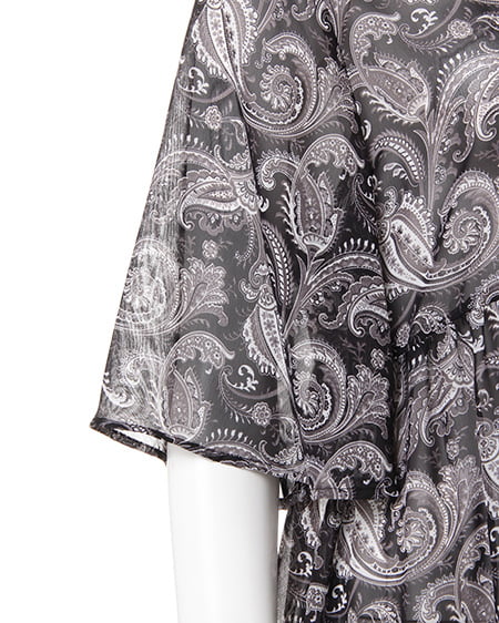 INGNI（イング） ペイズリー柄ガウン ｸﾛ