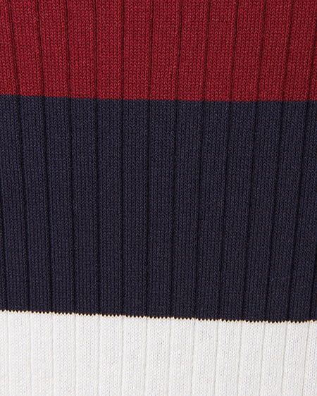 INGNI（イング） マルチボーダー／Vネックノースリトップス ｵﾌﾎﾜｲﾄ/ｺﾝ