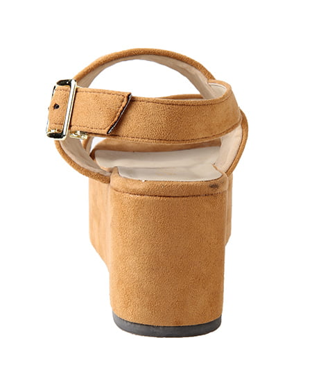 INGNI（イング） Wベルトウェッジサンダル ｷｬﾒﾙ