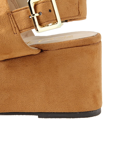 INGNI（イング） Wベルトウェッジサンダル ｷｬﾒﾙ