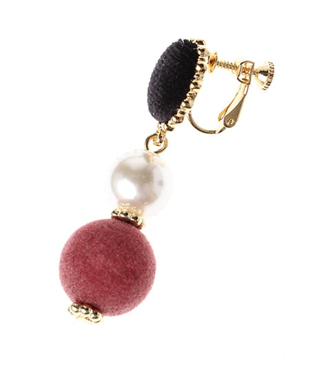 INGNI（イング） パール配色イヤリング ｸﾛ