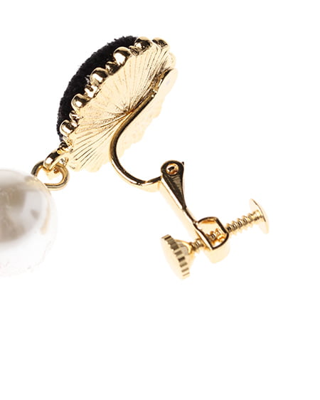 INGNI（イング） パール配色イヤリング ｸﾛ