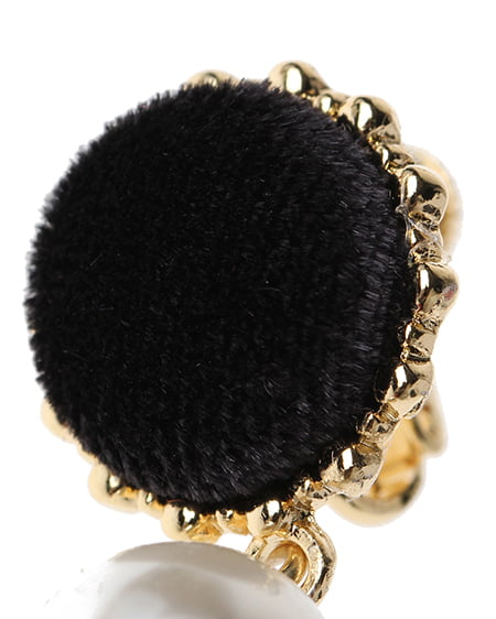 INGNI（イング） パール配色イヤリング ｸﾛ