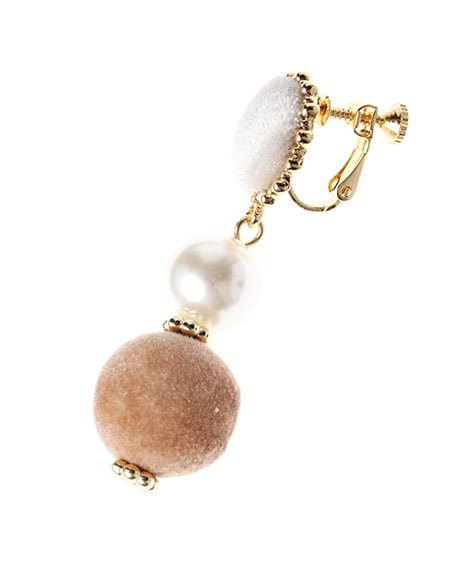 INGNI（イング） パール配色イヤリング ﾍﾞｰｼﾞｭ