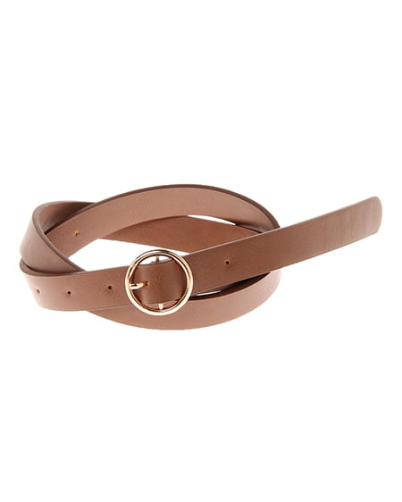 INGNI(イング) ナローリングバックルベルト ﾌﾞﾗｳﾝ