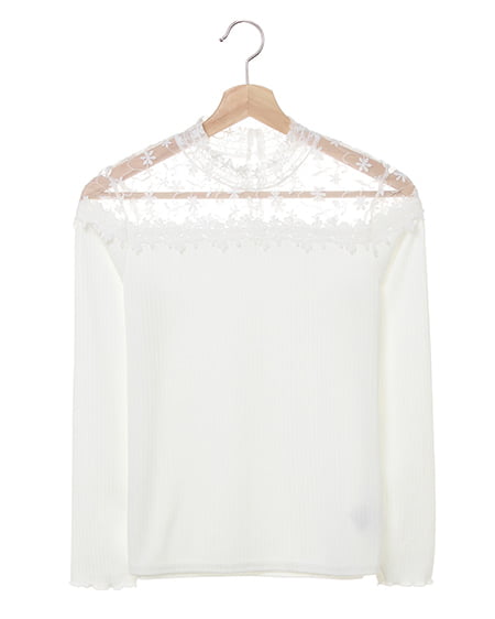 INGNI(イング) レースシアー／トップス ｵﾌﾎﾜｲﾄ