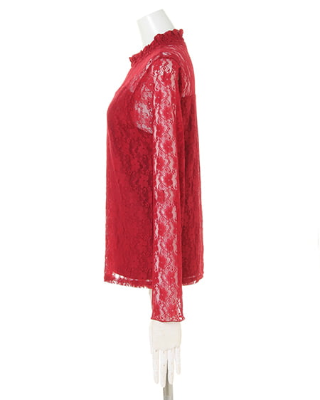 INGNI（イング） フラワーレース／ハイネックトップス長袖 ﾎﾞﾙﾄﾞｰ