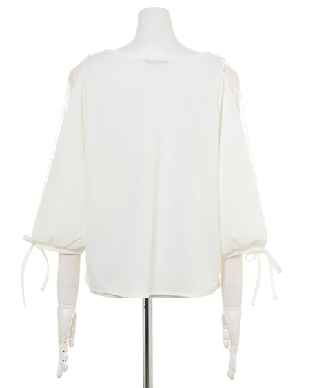 INGNI（イング） ハートネック／袖割れトップス ｵﾌﾎﾜｲﾄ