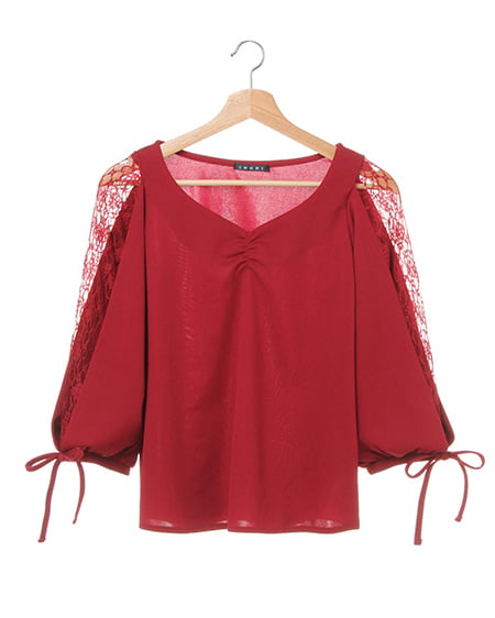 INGNI(イング) ハートネック／袖割れトップス ﾎﾞﾙﾄﾞｰ