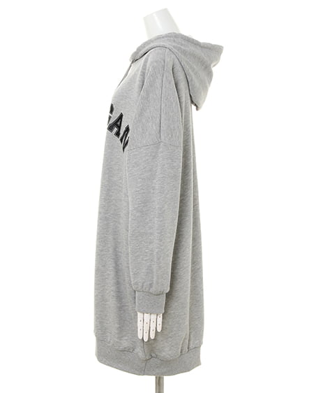 INGNI（イング） ロゴチュニックパーカー／ワンピース ｸﾞﾚｰ