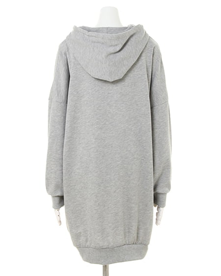 INGNI（イング） ロゴチュニックパーカー／ワンピース ｸﾞﾚｰ