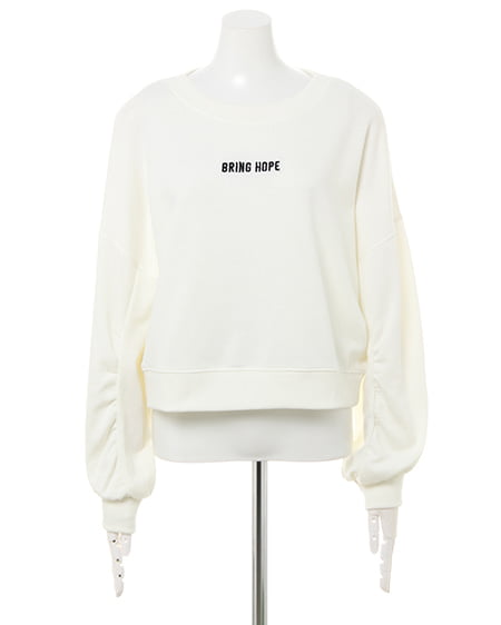 INGNI（イング） ちびロゴスウェットトップス ｵﾌﾎﾜｲﾄ