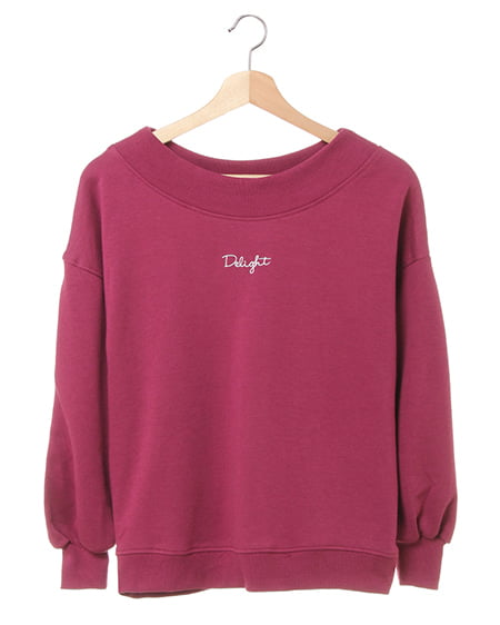 INGNI(イング) オフショルちびロゴ／スウェット ﾊﾟｰﾌﾟﾙ