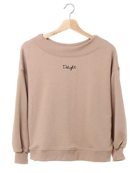 INGNI(イング) オフショルちびロゴ／スウェット ﾍﾞｰｼﾞｭ