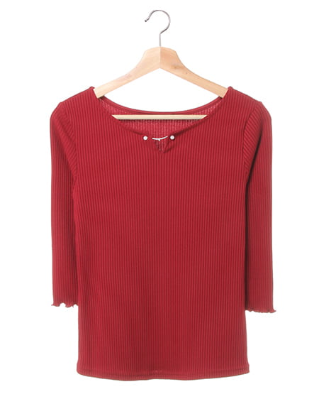 INGNI(イング) パールピン付／7分袖トップス ﾎﾞﾙﾄﾞｰ