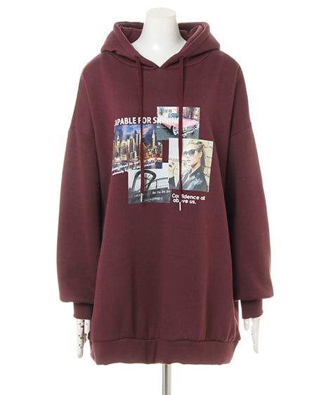 INGNI（イング） フォト転写パーカー ﾎﾞﾙﾄﾞｰ