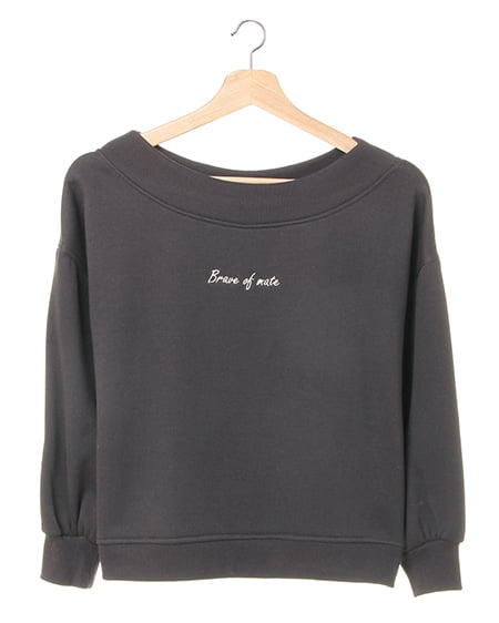 INGNI(イング) 起毛オフショル／ちびロゴスウェットトップス ｽﾐｸﾛ