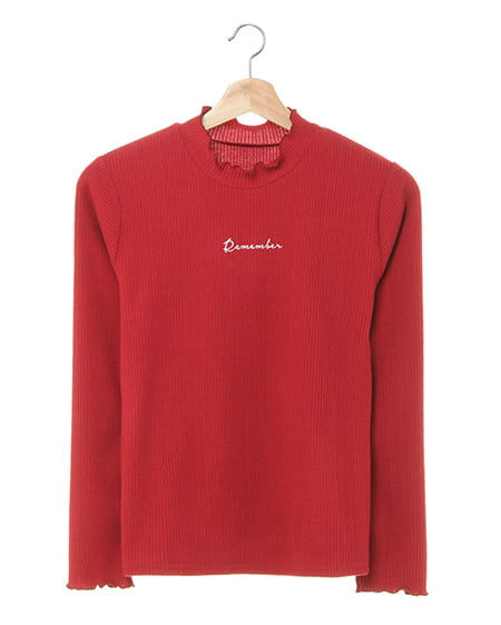 INGNI(イング) 起毛リブちびロゴメローボトルネック／トップス ﾎﾞﾙﾄﾞｰ