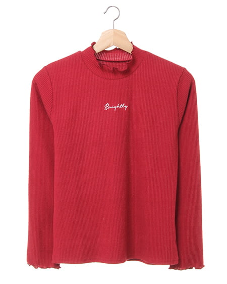 INGNI(イング) 起毛リブちびロゴメローボトルネック／トップス ﾎﾞﾙﾄﾞｰ/A