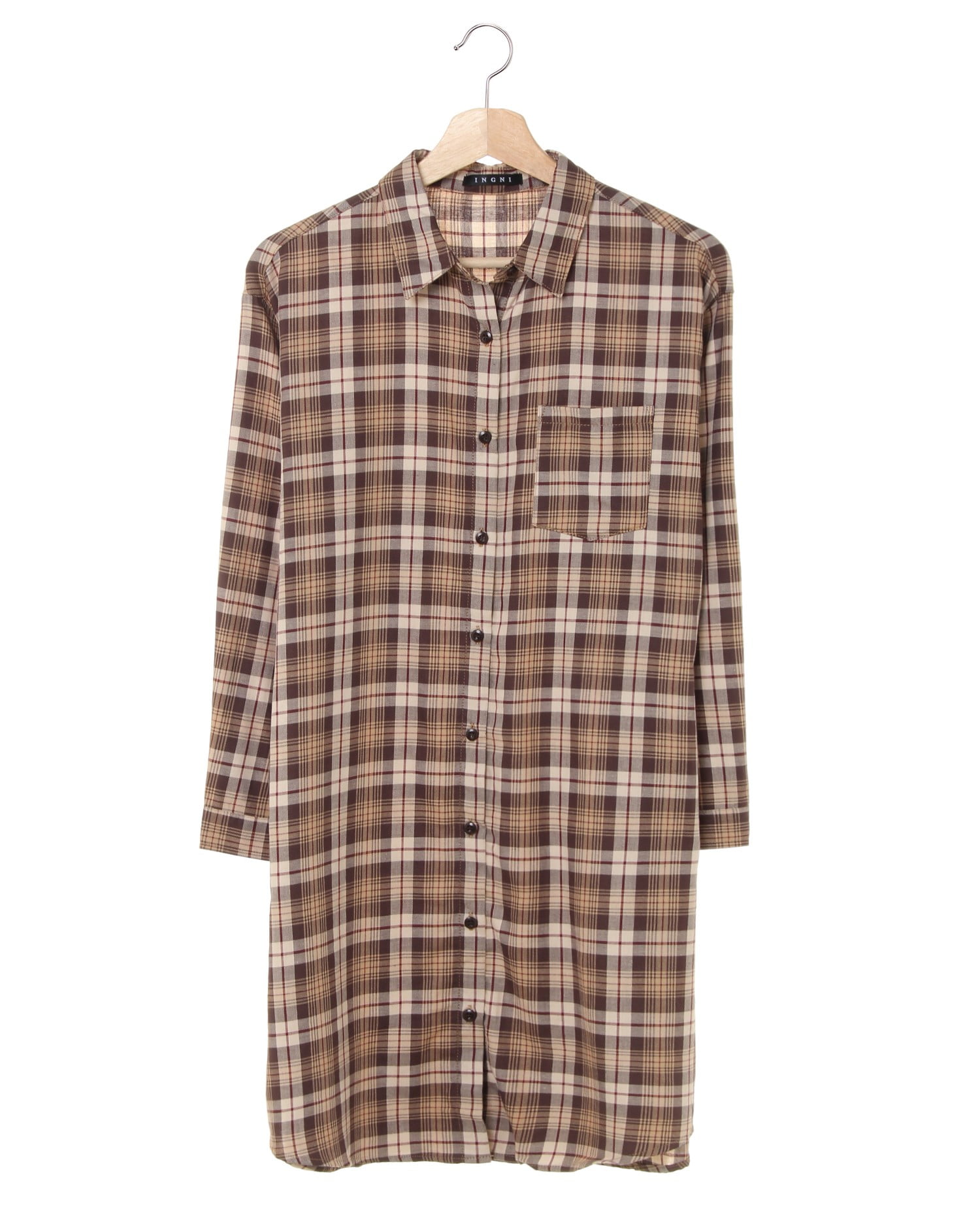 チェック柄ロング・シャツ｜INGNI(イング) 公式通販｜INGNI STORE