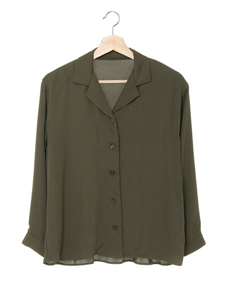 INGNI(イング) オープンカラートロミ長袖／シャツ ｶｰｷ