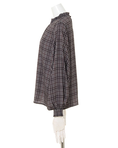 INGNI（イング） グレンチェックハイネック／ブラウス ﾌﾞﾗｳﾝ/ﾁｪｯｸ