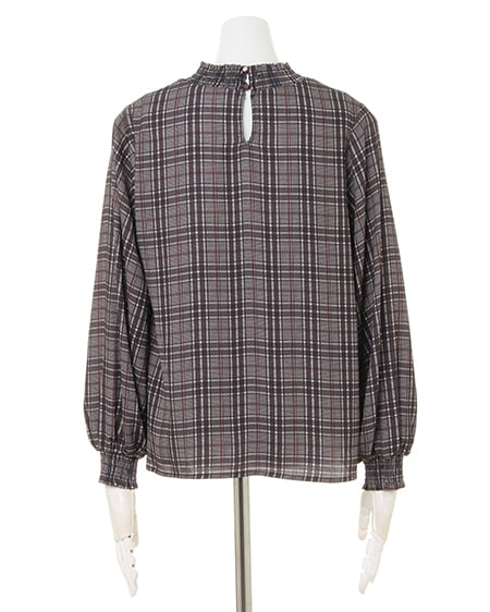 INGNI（イング） グレンチェックハイネック／ブラウス ﾌﾞﾗｳﾝ/ﾁｪｯｸ