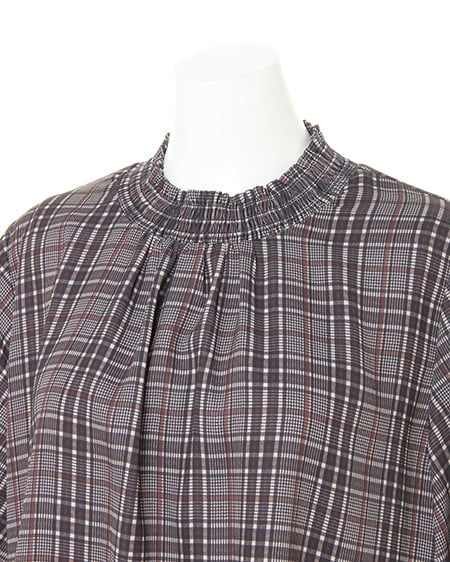 INGNI（イング） グレンチェックハイネック／ブラウス ﾌﾞﾗｳﾝ/ﾁｪｯｸ