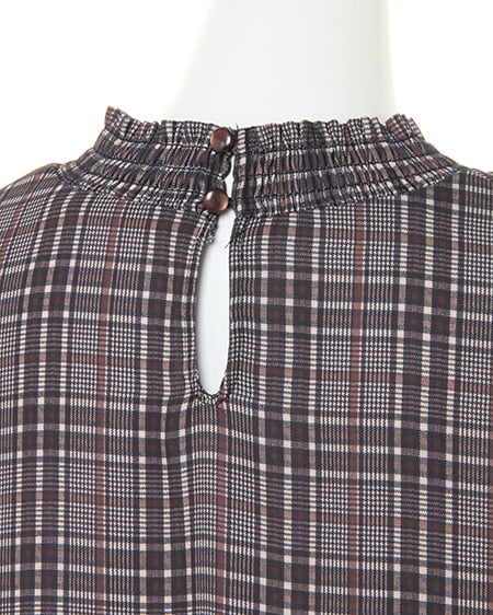 INGNI（イング） グレンチェックハイネック／ブラウス ﾌﾞﾗｳﾝ/ﾁｪｯｸ