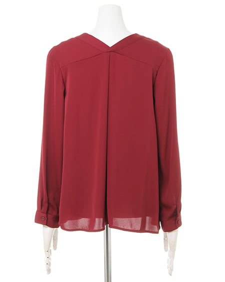 INGNI(イング) トロミVネック/ブラウス ボルドー