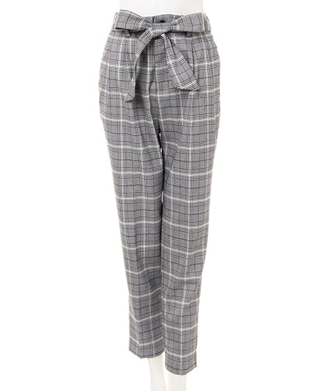 INGNI（イング） チェックテーパードパンツ／A ｸﾞﾚﾝﾁｪｯｸ/A