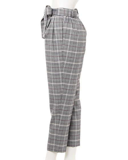 INGNI（イング） チェックテーパードパンツ／A ｸﾞﾚﾝﾁｪｯｸ/A