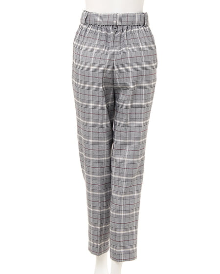 INGNI（イング） チェックテーパードパンツ／A ｸﾞﾚﾝﾁｪｯｸ/A